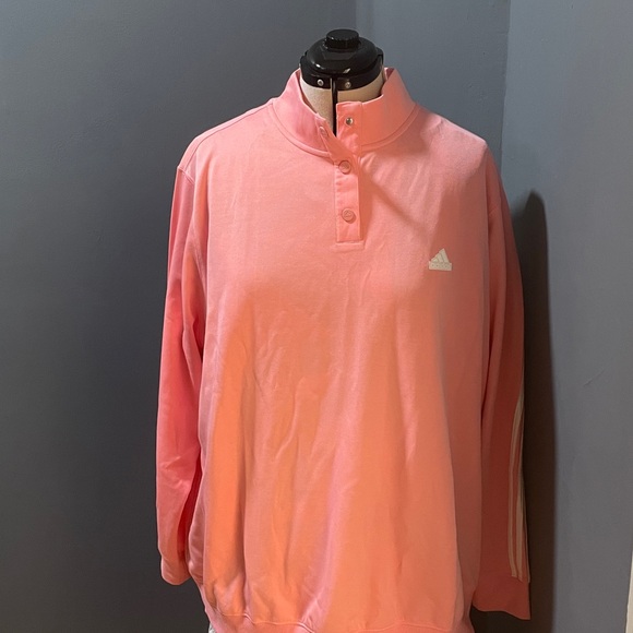 Adidas Soft Pink Track Top with Logo Size-4X NWT - Picture 1 of 8